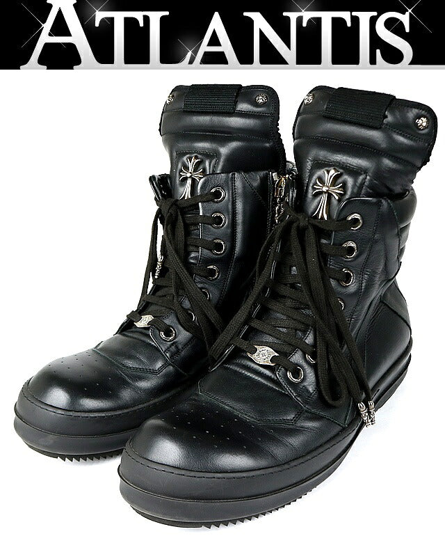 CHROME HEARTS x Rick Owens Geobasket Leather Sneakers Size EU 44