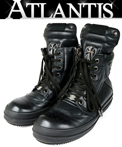 CHROME HEARTS x Rick Owens Geobasket Leather Sneakers Size EU 44
