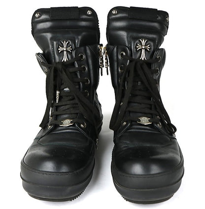CHROME HEARTS x Rick Owens Geobasket Leather Sneakers Size EU 44