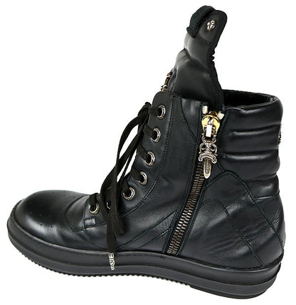 CHROME HEARTS x Rick Owens Geobasket Leather Sneakers Size EU 44