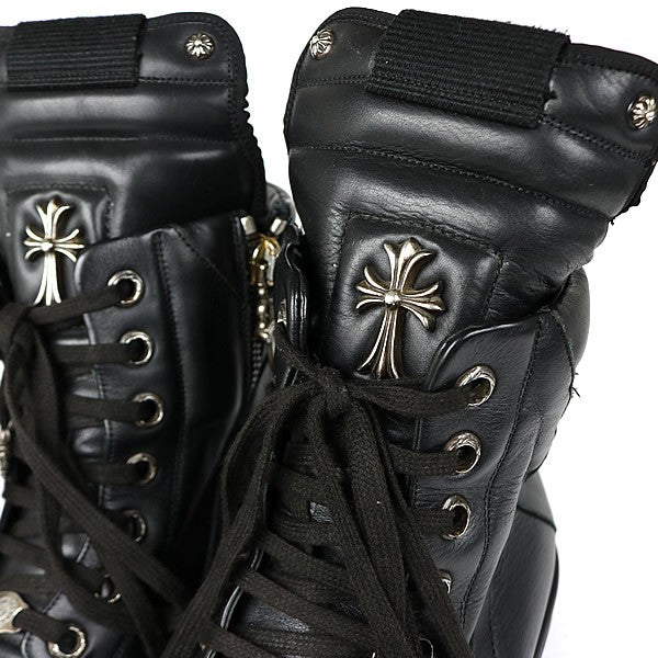 CHROME HEARTS x Rick Owens Geobasket Leather Sneakers Size EU 44