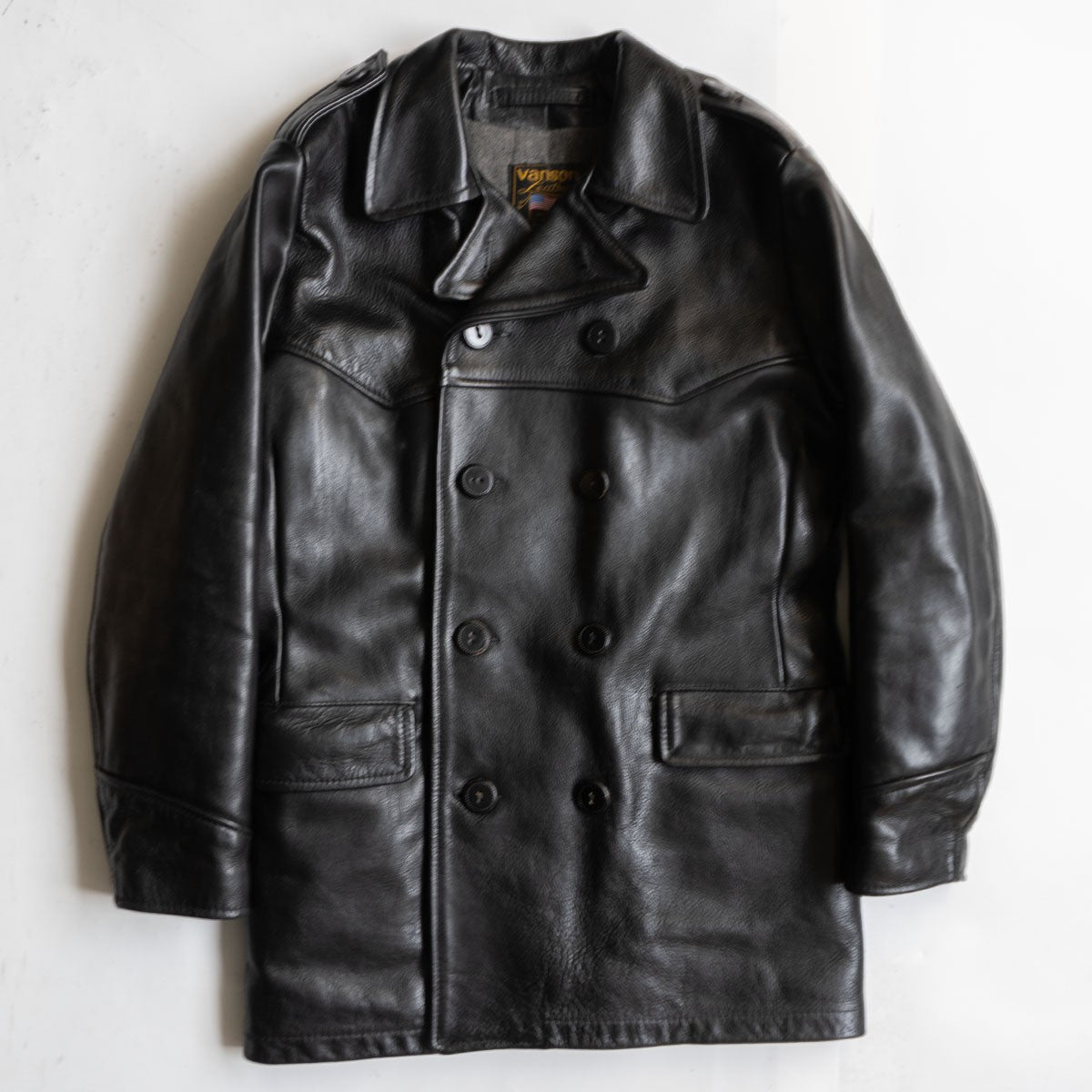 VANSON Remington Leather Coat Size 38