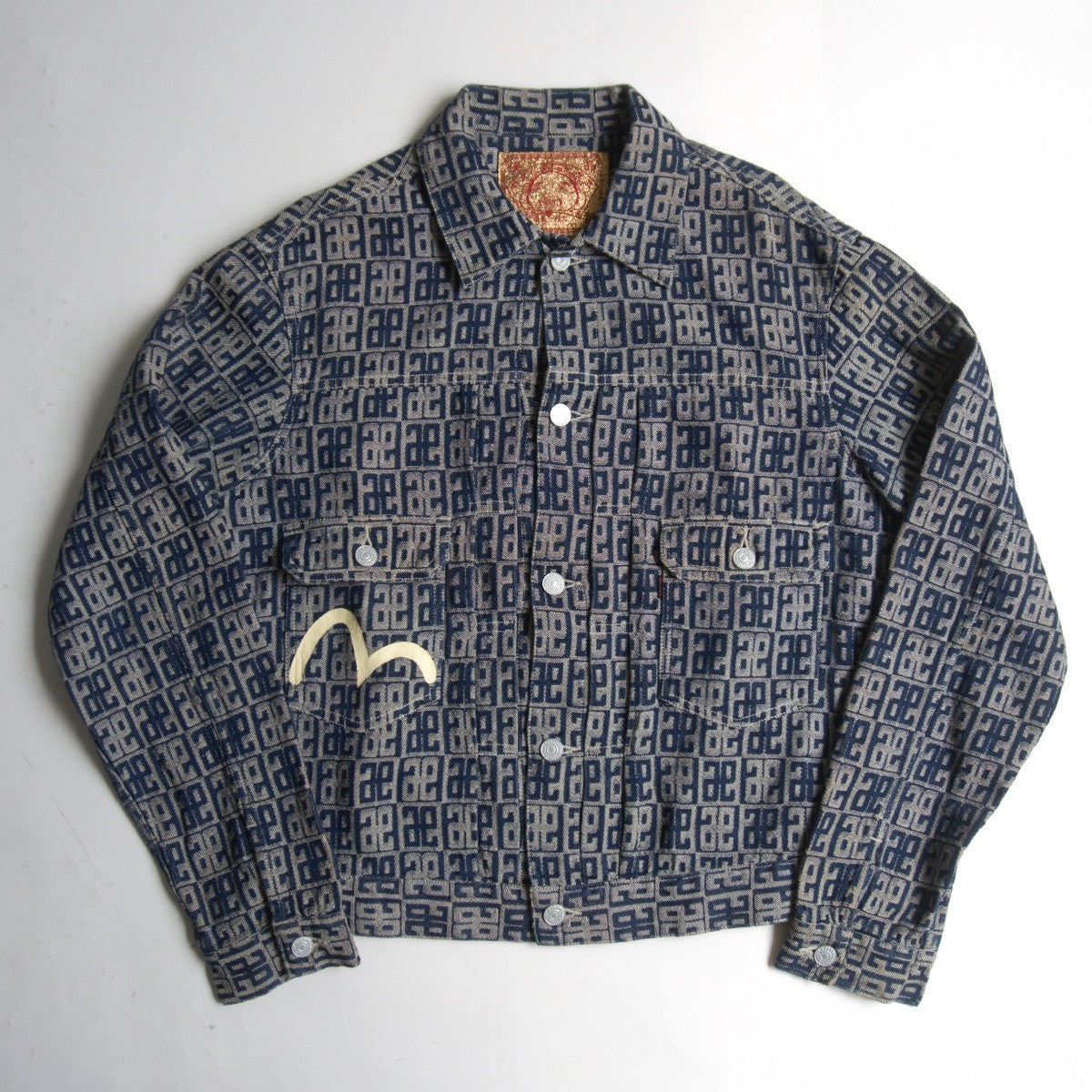 EVISU 2nd Type Jacquard Monogram Jacket Size XXS