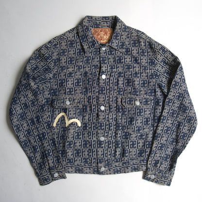 EVISU 2nd Type Jacquard Monogram Jacket Size XXS