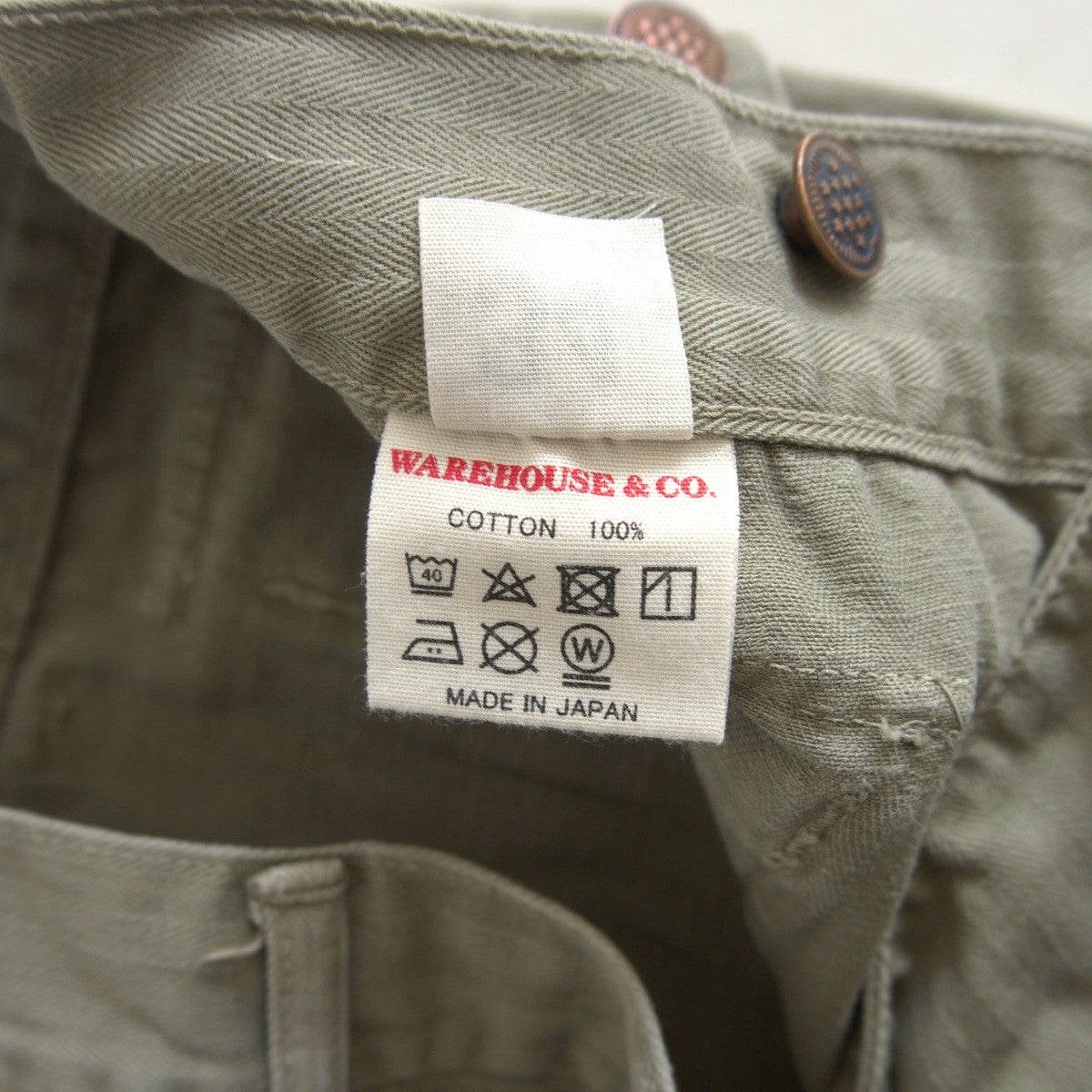 Warehouse Lot 1098 USMC HERRINGBONE PANTS Size 34