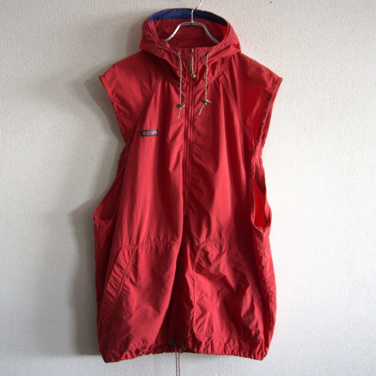 Columbia 00S Hooded Nylon Vest Hoodie Size