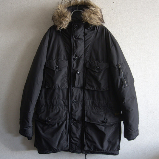 POLO RALPH LAUREN Black Down Jacket with Detachable Size L