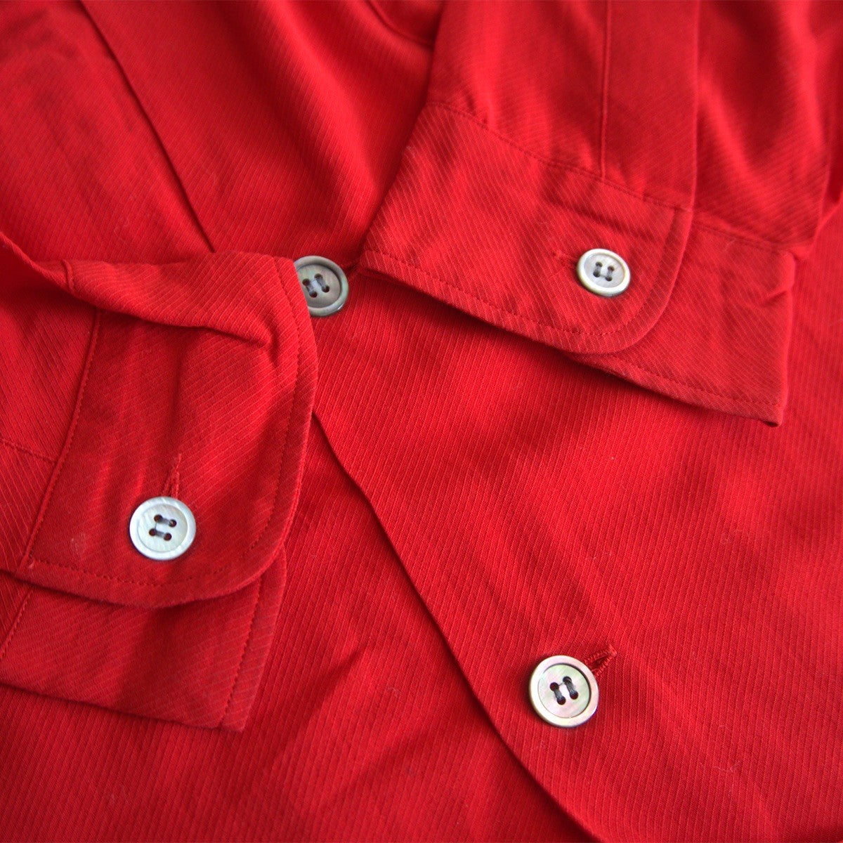 Y's for Men Oversize Rayon Cotton Shirt Red Size XL