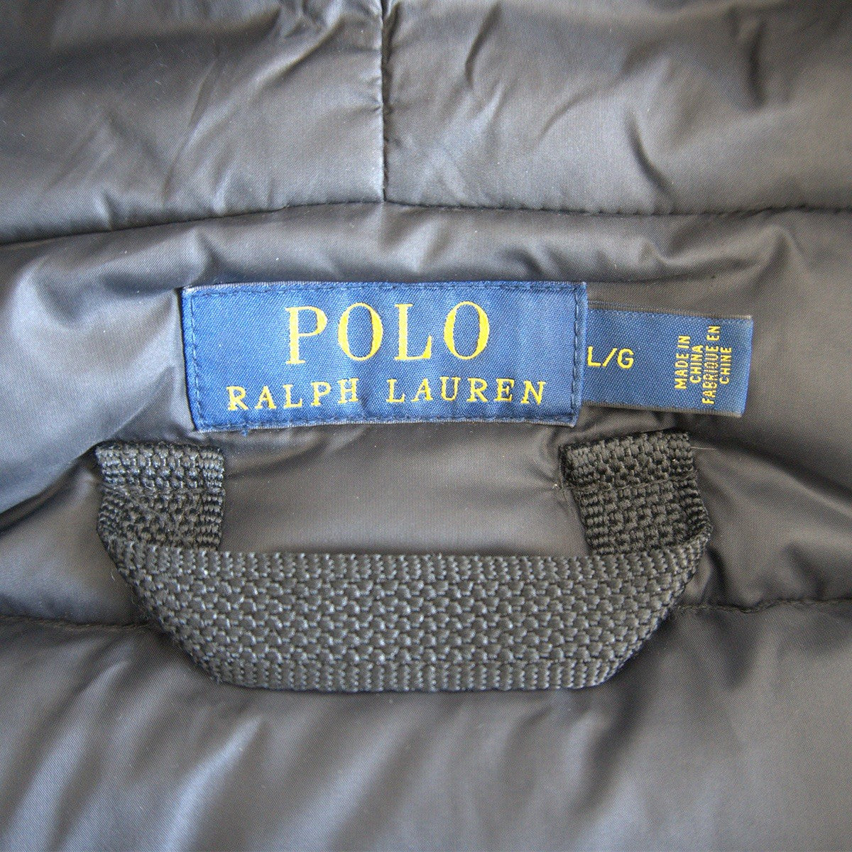 POLO RALPH LAUREN Black Down Jacket with Detachable Size L