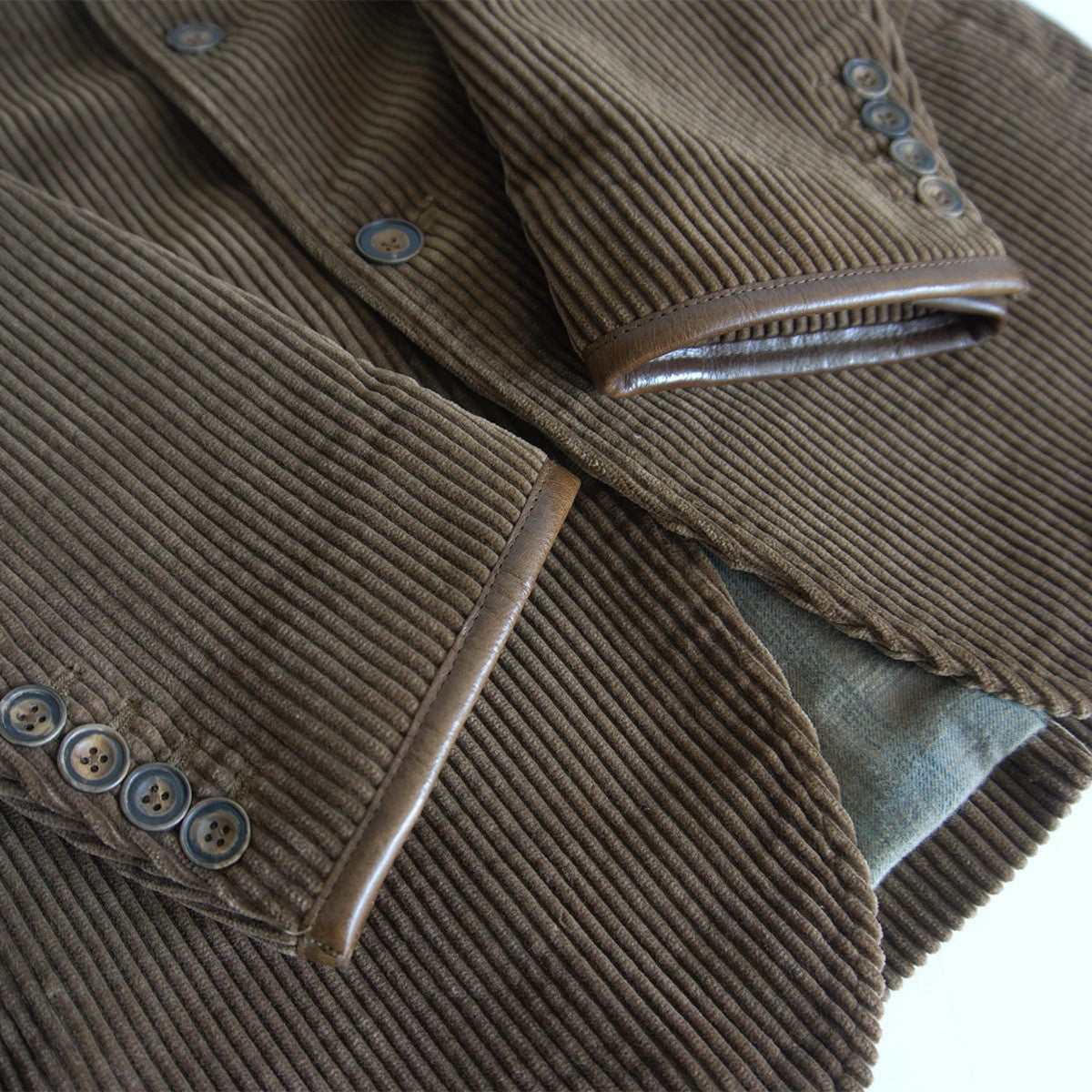 POLO RALPH LAUREN Leather Trim Wide Wale Corduroy Size L