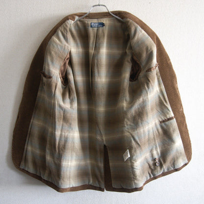 POLO RALPH LAUREN Leather Trim Wide Wale Corduroy Size L