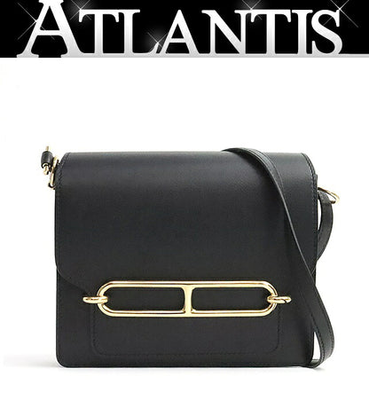 HERMES Sac Roulis Mini Evercolor Bag Black Size ONE SIZE