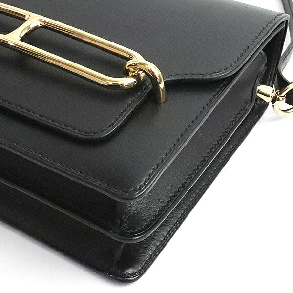 HERMES Sac Roulis Mini Evercolor Bag Black Size ONE SIZE