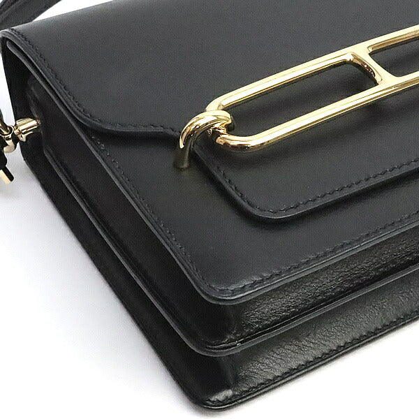 HERMES Sac Roulis Mini Evercolor Bag Black Size ONE SIZE
