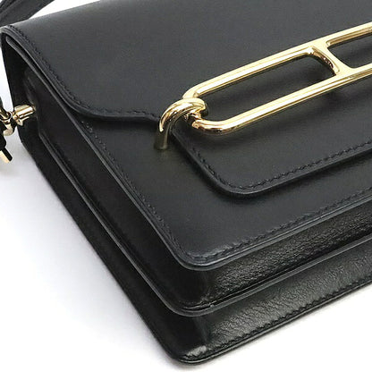 HERMES Sac Roulis Mini Evercolor Bag Black Size ONE SIZE