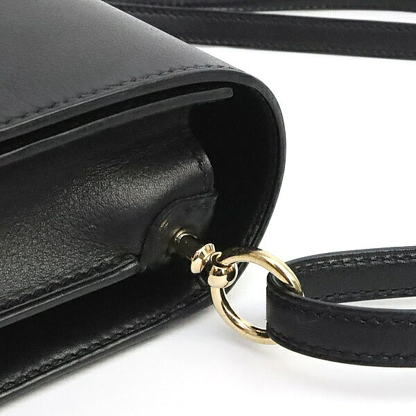 HERMES Sac Roulis Mini Evercolor Bag Black Size ONE SIZE