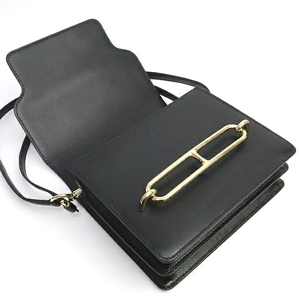 HERMES Sac Roulis Mini Evercolor Bag Black Size ONE SIZE