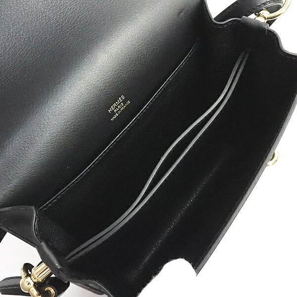 HERMES Sac Roulis Mini Evercolor Bag Black Size ONE SIZE