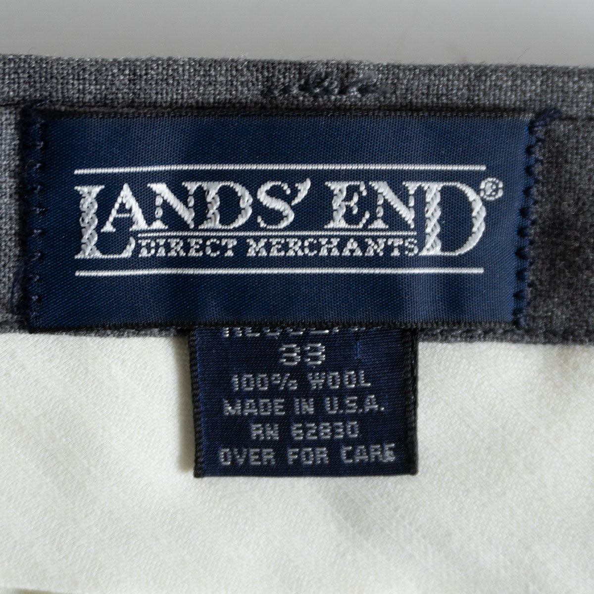 Lands' End Double-pleated trousers Pants Gray Size 33