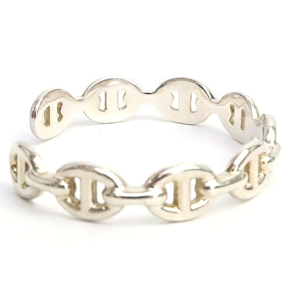 HERMES Chaine d'Ancre Enchainee Silver Bangle Size ONE SIZE