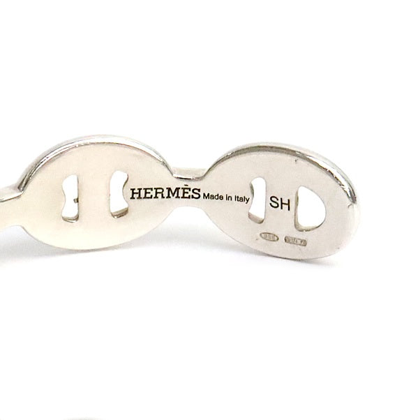 HERMES Chaine d'Ancre Enchainee Silver Bangle Size ONE SIZE