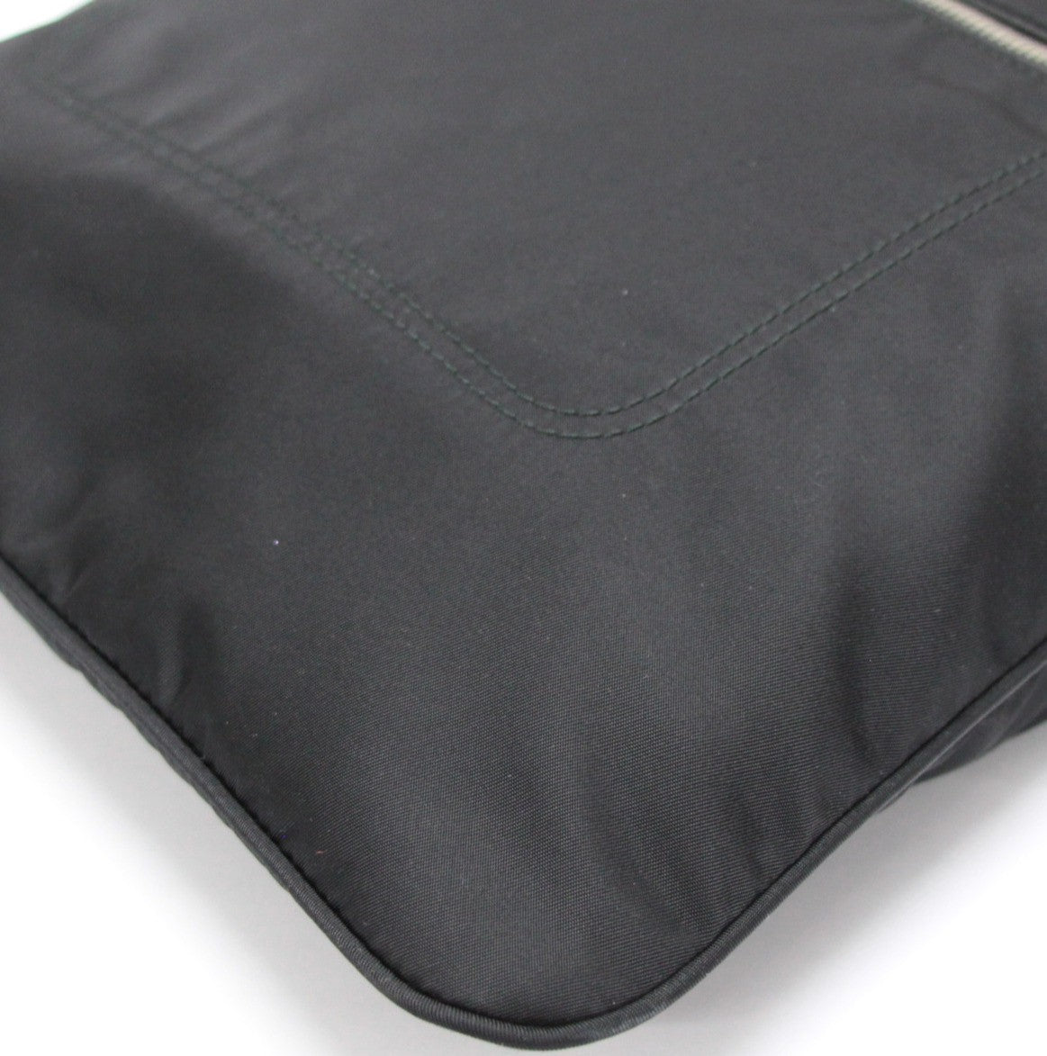 PRADA Triangle Logo Nylon Flat Bag Black Size ONE SIZE