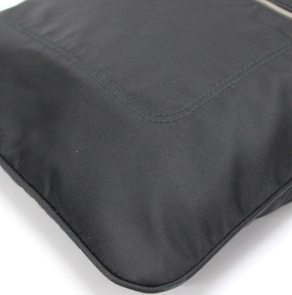 PRADA Triangle Logo Nylon Flat Bag Black Size ONE SIZE