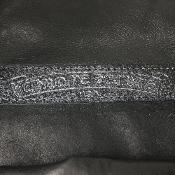 CHROME HEARTS Black Horseshoe Button Leather Size ONE SIZE