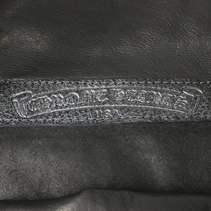 CHROME HEARTS Black Horseshoe Button Leather Size ONE SIZE