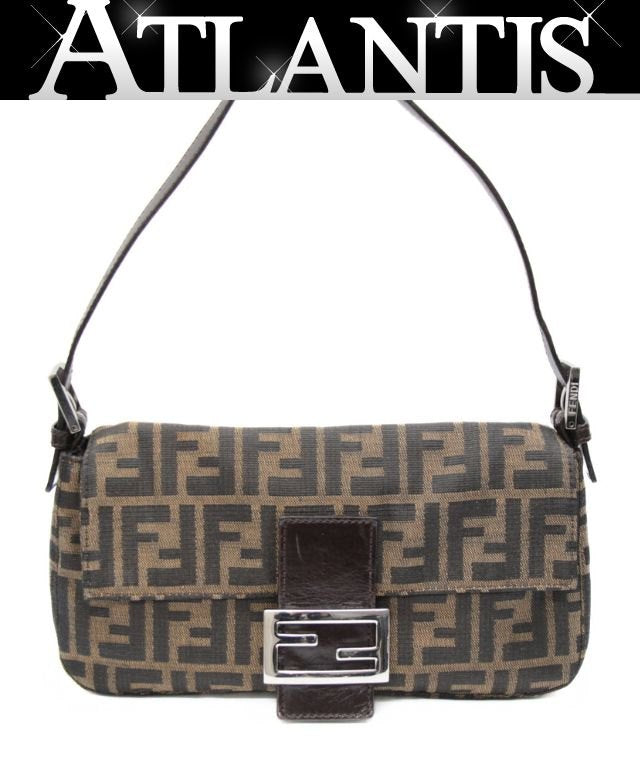 FENDI Zucca Canvas Mamma Baguette Bag Brown Size ONE SIZE