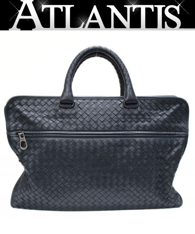 BOTTEGA VENETA Intrecciato Lambskin Bag Navy Size ONE SIZE
