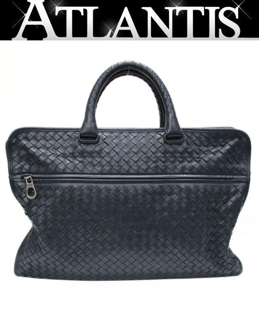 BOTTEGA VENETA Intrecciato Lambskin Bag Navy Size ONE SIZE