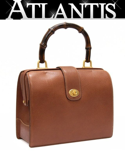 GUCCI Vintage Bamboo Leather Doctor's Bag Size ONE SIZE