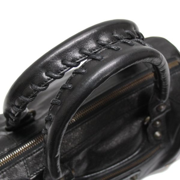 BALENCIAGA The Drum Leather 2-Way Bag Black Size ONE SIZE