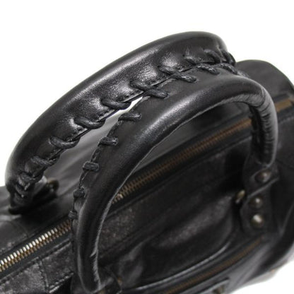 BALENCIAGA The Drum Leather 2-Way Bag Black Size ONE SIZE