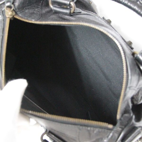 BALENCIAGA The Drum Leather 2-Way Bag Black Size ONE SIZE