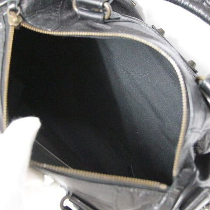 BALENCIAGA The Drum Leather 2-Way Bag Black Size ONE SIZE