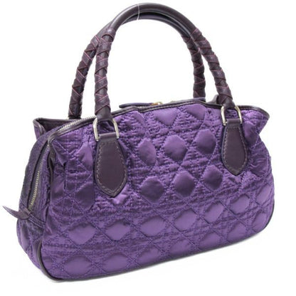 Christian Dior Cannage Nylon Purple SHW Handbag Size ONE SIZE