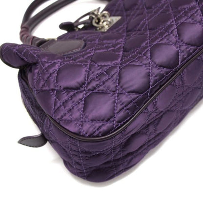 Christian Dior Cannage Nylon Purple SHW Handbag Size ONE SIZE