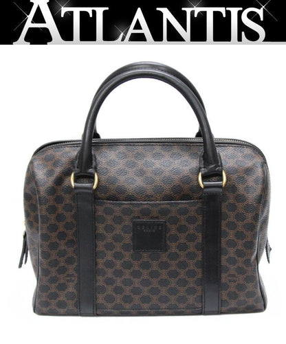 CELINE Vintage Macadam PVC Leather Boston Bag Size ONE SIZE