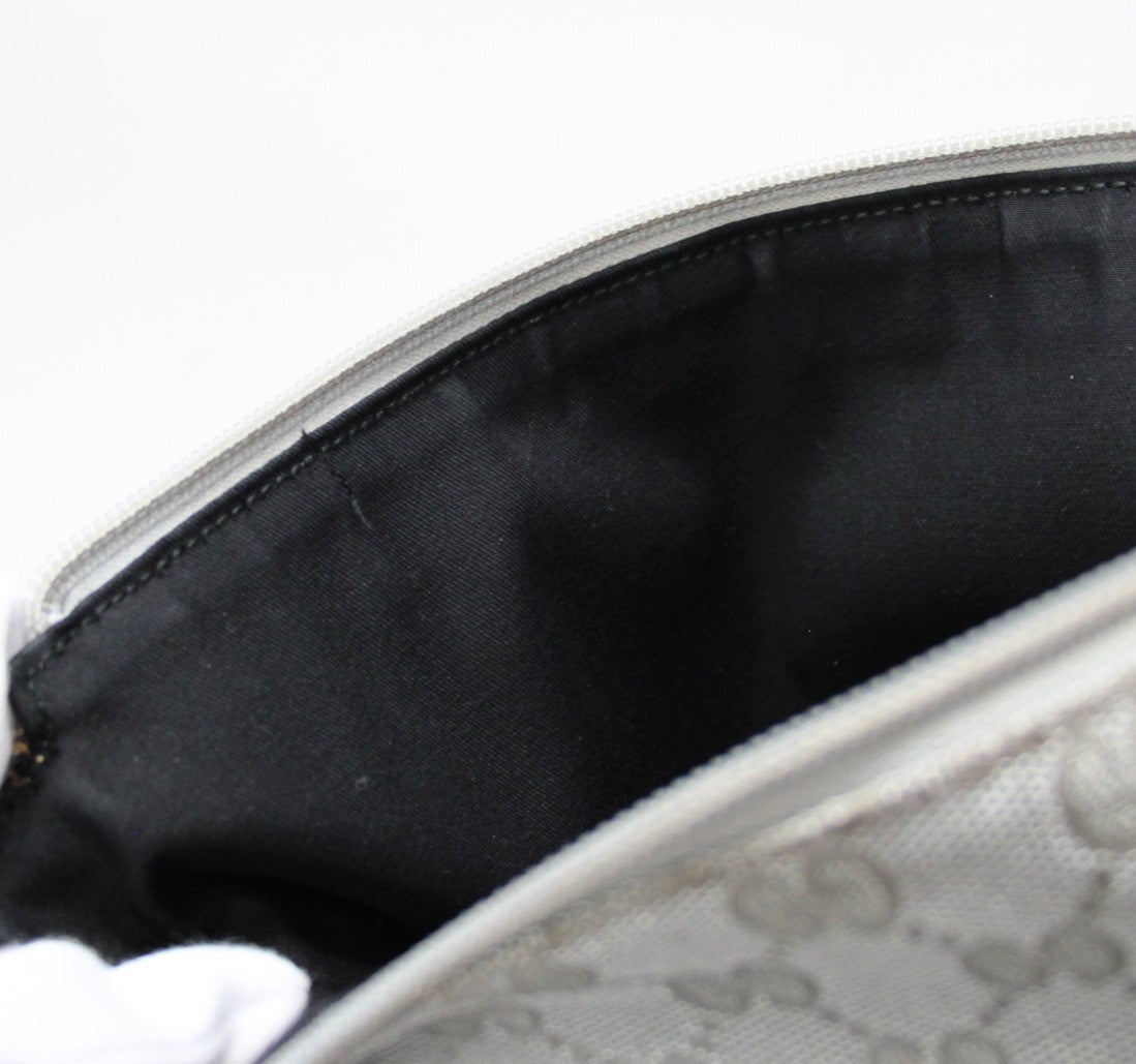 GUCCI GG Canvas Shoulder Bag Silver Size ONE SIZE