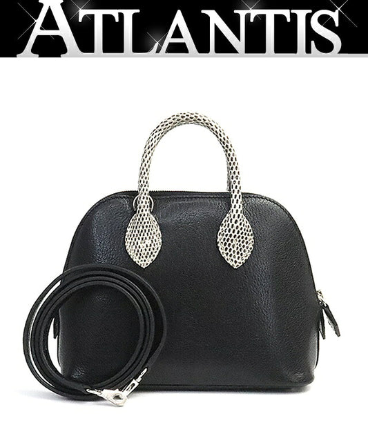HERMES Bolide 1923 Mini 18 Chevre Bag Black Size ONE SIZE