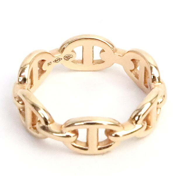 HERMES Enchainee Ring PM K18 Pink Gold Ring Size 50