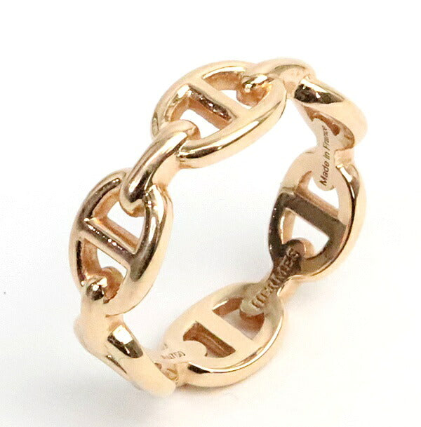 HERMES Enchainee Ring PM K18 Pink Gold Ring Size 50