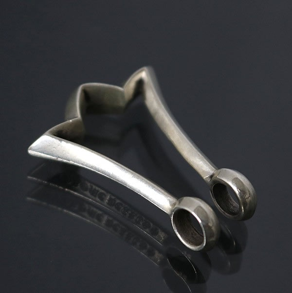 CHROME HEARTS Cross Tail Ring Silver Pendant Size ONE SIZE