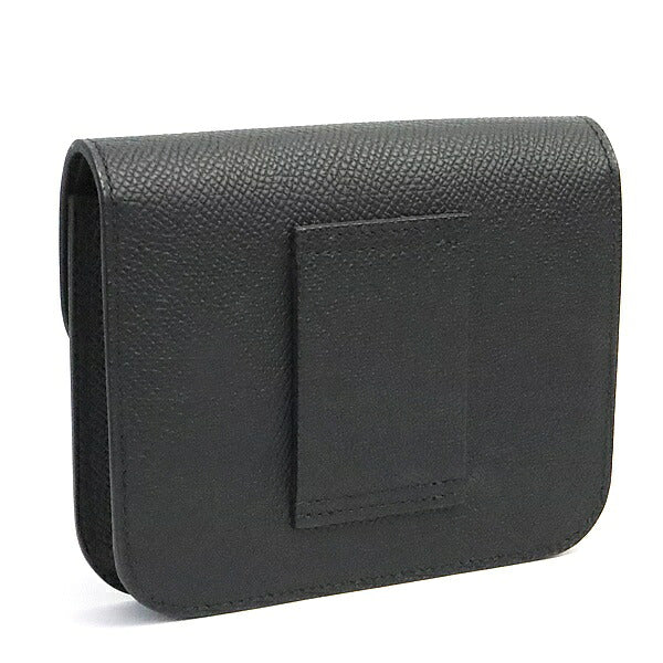HERMES Constance Slim Epsom Leather Wallet Black