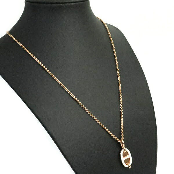 HERMES Mini Maillon PM Rose Steel Necklace Size ONE SIZE