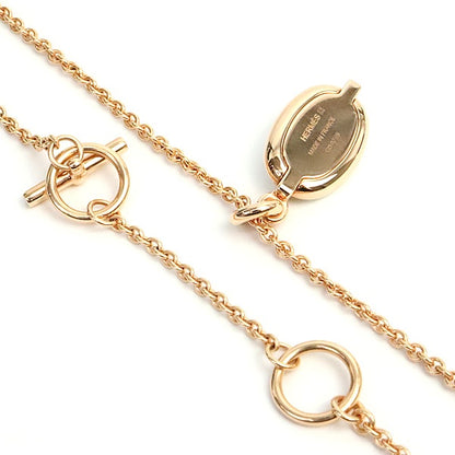 HERMES Mini Maillon PM Rose Steel Necklace Size ONE SIZE