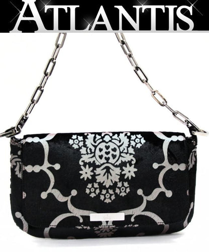 GUCCI Vintage 1997 Chain Shoulder Bag Black Size ONE SIZE