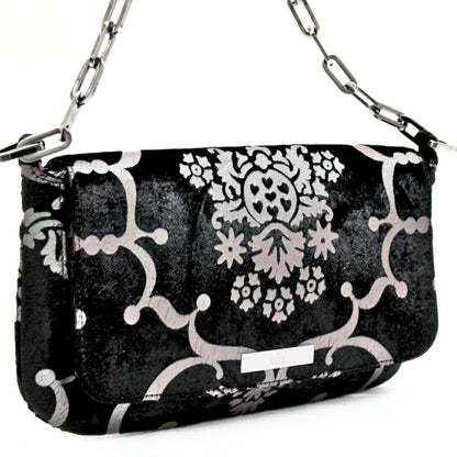 GUCCI Vintage 1997 Chain Shoulder Bag Black Size ONE SIZE